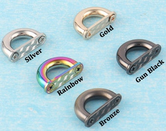1/2“ Arch Bridge Buckle,Gold/Silver/Rainbow 13mm inner U Shape Arch Bridge Buckle,Metal Belt Loops Chain Connector For Bag Purse Hardware