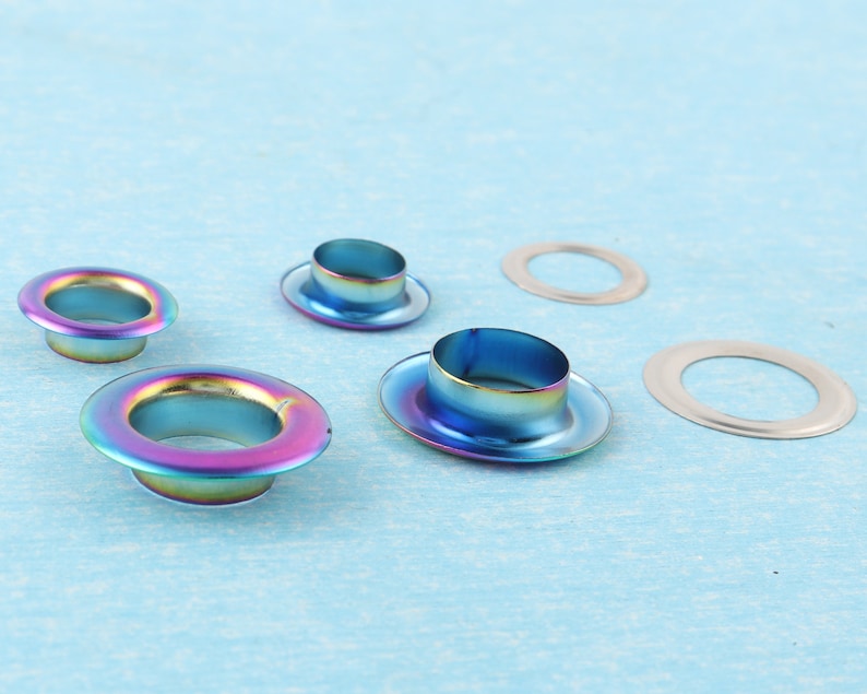 20 Sets Rainbow Eyelets Grommets With Washer,10mm/13mm Metal Grommets Rivets Eyelets For Bag Clothes Shoes Purse Leather Craft Accessories zdjęcie 4