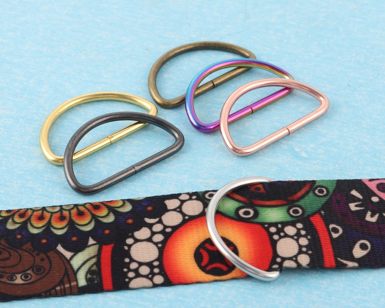 4-10 Pack 1.5“ Metal D Rings For Purse Strap Hardware,38mm inner Connection Non Welded D Buckles For Webbing Belts Lanyard Leather Craft image 3