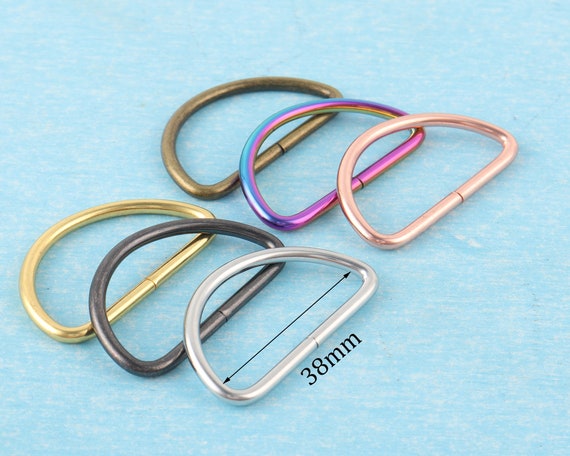 Buy 4-10 Pack 1.5 Metal D Rings for Purse Strap Hardware,38mm Inner  Connection Non Welded D Buckles for Webbing Belts Lanyard Leather Craft  Online in India 