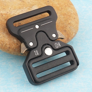 1.5” Heavy Duty Belt Buckle Adjustable Quick Release Buckles Matte Black Buckle For Dog Collars Purses Making Webbing Leather Crafts