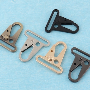 1.5&#39;&#39; HK Clips Spring Hooks, 38mm Silver/Gold/Gun Black/Bronze Sling Snap Hooks For Key Fob,Metal Carabiner Clasps Webbing Strap Buckles