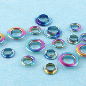 20 Sets Rainbow Eyelets Grommets With Washer,10mm/13mm Metal Grommets Rivets Eyelets For Bag Clothes Shoes Purse Leather Craft Accessories zdjęcie 3