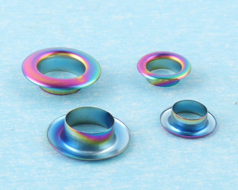 Craft Rivets Eyelets 20 Sets Rainbow Eyelets Grommets With Washer,10mm/13mm Metal Grommets ...