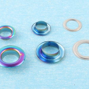 20 Sets Rainbow Eyelets Grommets With Washer,10mm/13mm Metal Grommets Rivets Eyelets For Bag Clothes Shoes Purse Leather Craft Accessories zdjęcie 5