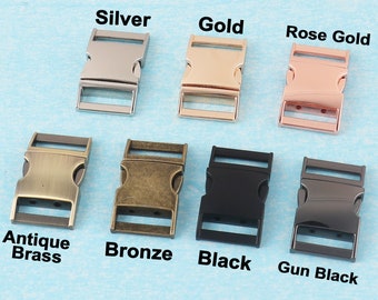 1&quot; Side Release Buckle,25mm inner Personalized Metal Pet Collar Buckle,Custom Adjustable Backpack Clips For 1&quot; Wide Belt/Dog Collars Straps