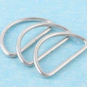 4-10 Pack 1.5“ Metal D Rings For Purse Strap Hardware,38mm inner Connection Non Welded D Buckles For Webbing Belts Lanyard Leather Craft image 5