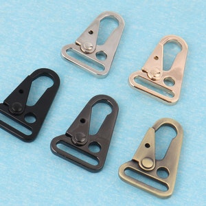 1'' Metal HK Clips Spring Hooks,25mm Silver/Gold/Gun Black/Bronze/Black Sling Snap Hooks For Key Fob,Carabiner Clasps Webbing Strap Buckles