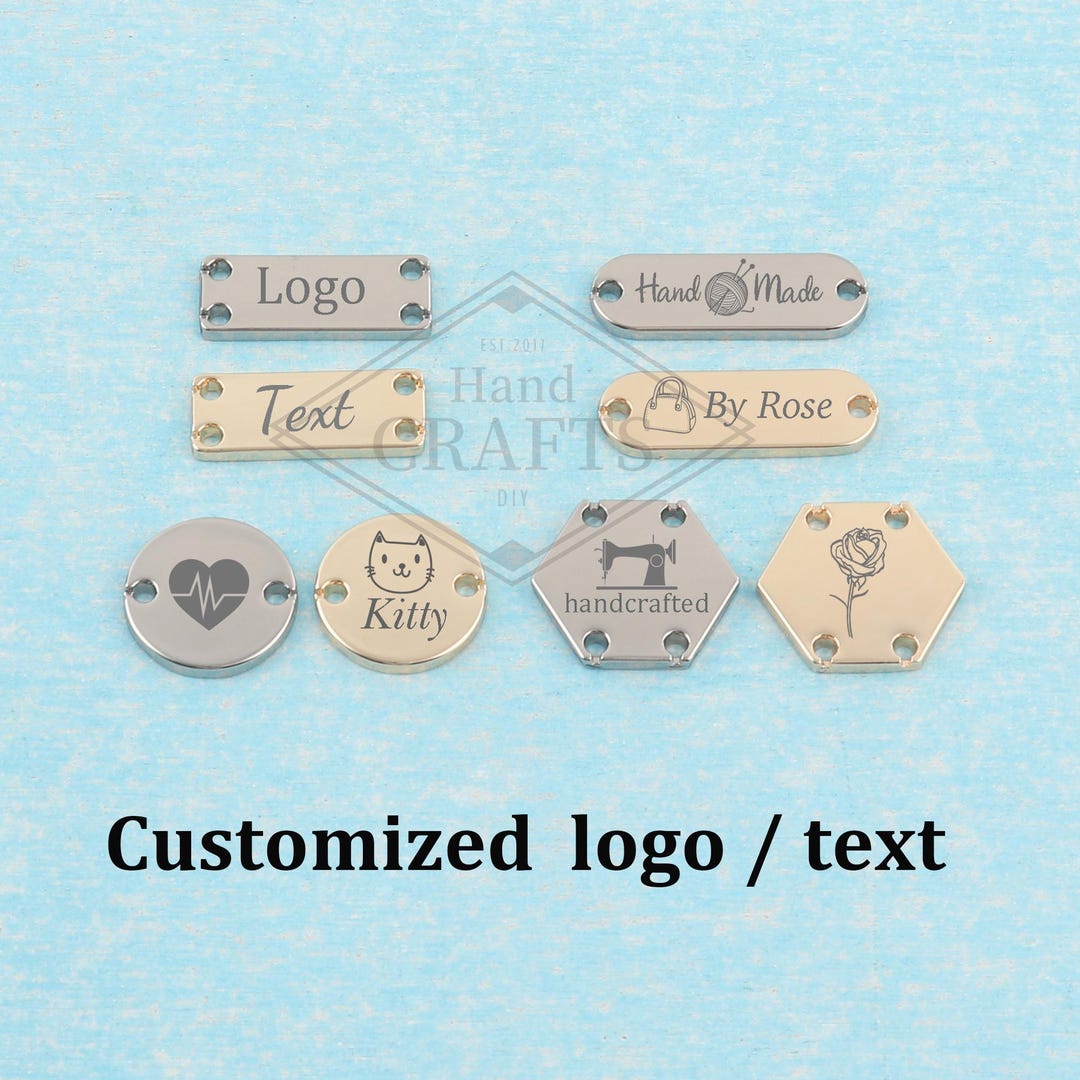 Metal Custom Sewing Tags With Holes,personalized Clothing Labels,laser ...