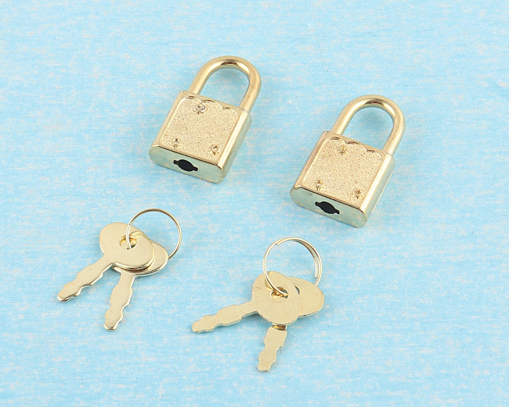 10 Pack Gold Mini Padlock With Key-small Locket for Box-miniature ...