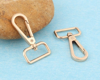 1'' Gold Swivel Clips Trigger Snap Hook,Metal Push Gate Swivel Snap Hooks,Lobster Buckle For Bag Strap Hardware/Keyring Making