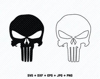 Punisher Skull Cut Etsy