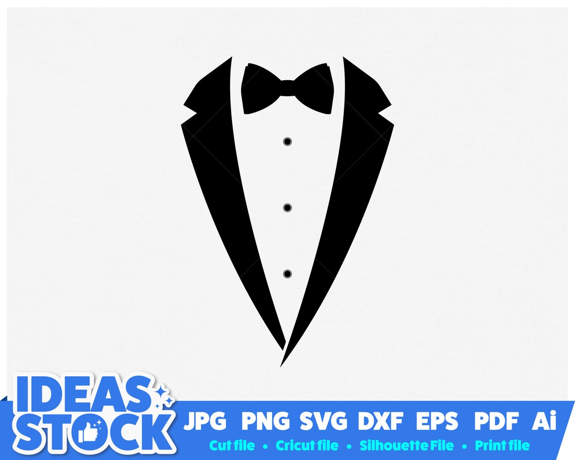 Tuxedo Suit Svg Print. Tuxedo Suit Cricut. Tuxedo SVG. Tuxedo Etsy