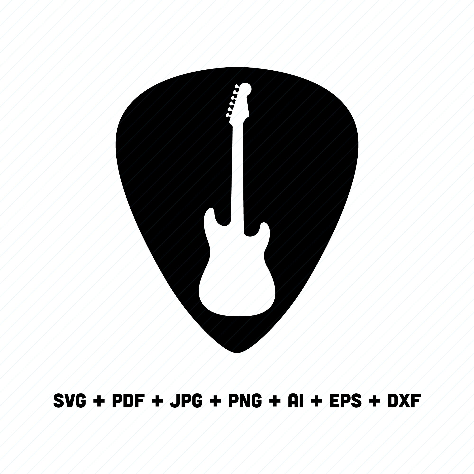Guitar Pick SVG. Guitar Cutting file. Guitar Silhouette. Etsy