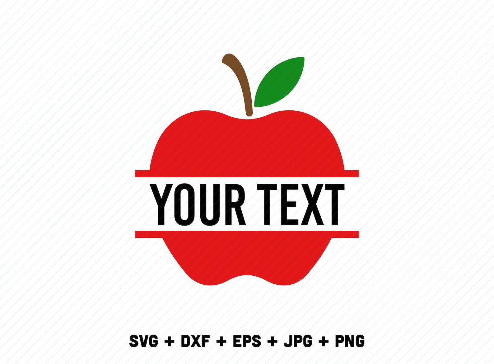 Apple Name SVG. Apple Cricut. Apple Clipart. Apple Split Etsy