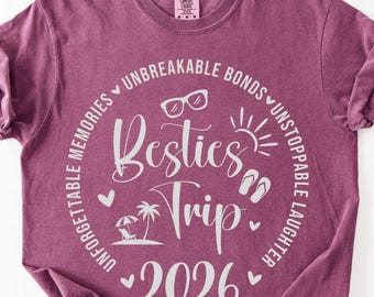 Besties Trip 2026 SVG: Girls Weekend Vacation Design (Digital Download)