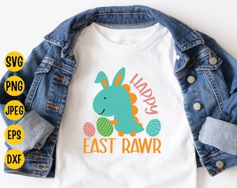 Easter Dinosaur SVG: Bunny Saurus Shirt Design (Digital Download)