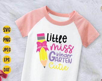 Kindergarten Cutie SVG: First Day of School, Teacher Cut File (Digital Download)