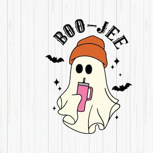 Boo-Jee Svg, BooJee Stanley Tumbler Svg, Boojee Ghost, Cute Halloween Ghost Svg, Spooky Ghost Svg voor Cricut, Instant Download