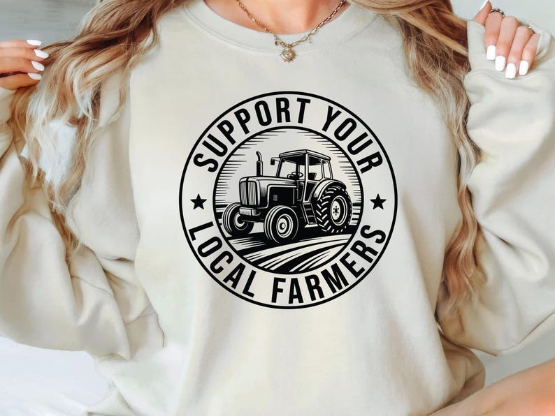 Support Your Local Farmer SVG, Farm Life Country Strong Tractor PNG, Farmer Clipart, Farmhouse Life SVG, Homestead Tractor Svg Png Cricut