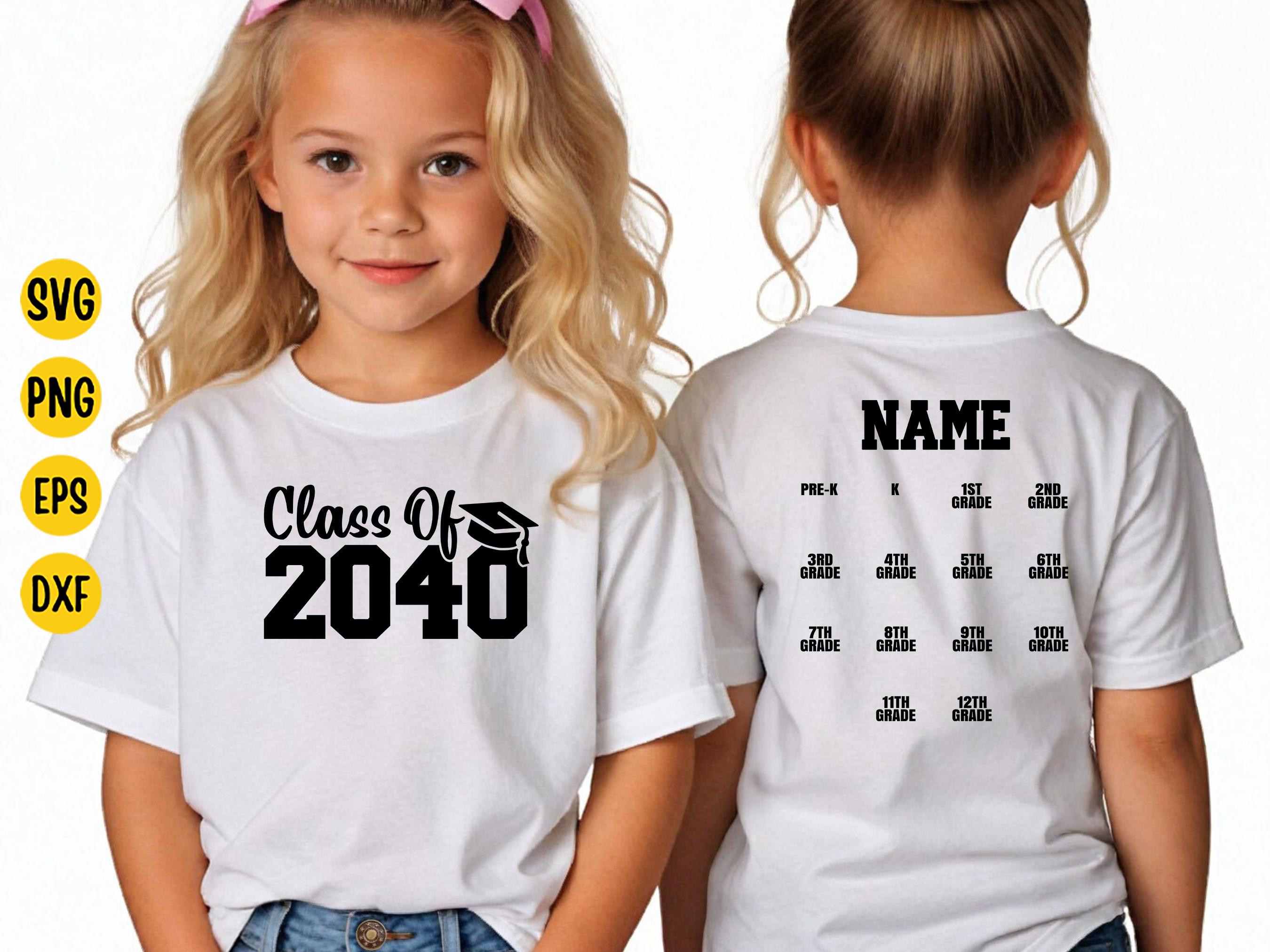 Personalized Class of 2040 Svg, Grow with me Handprint Shirt SVG, Pre-K Graduate, Back to School, Senior 2040, Svg File For Cricut