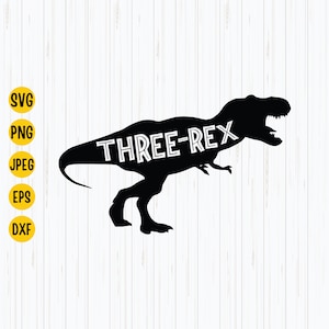 Three Rex Dinosaur 3rd Birthday SVG, Funny T-Rex Shirt (Digital Download)