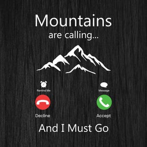 Mountains Are Calling SVG: Hiking Camping Shirt Design (Digital Download)