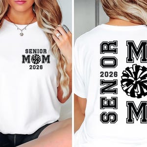 Senior Cheer Mom 2026 SVG: Graduation Shirt Design (Digital Download