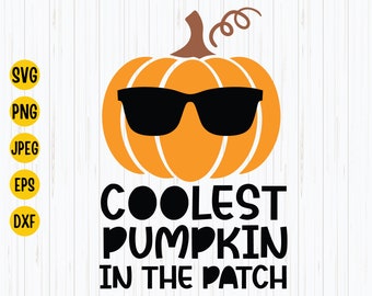 Coolest Pumpkin in the Patch SVG, Thanksgiving Fall Design (Digital Download)