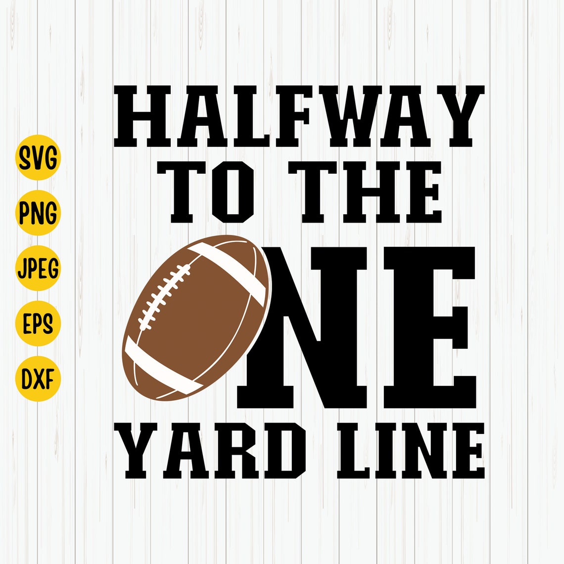 Half Way to One Svg Football Birthday Svg 6th Month Etsy