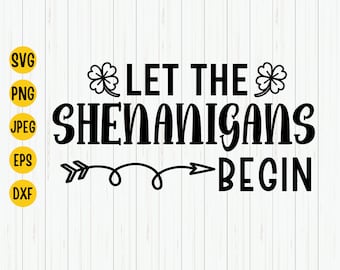 St Patrick's Day Shenanigans SVG: Clover Shirt Design (Digital Download)