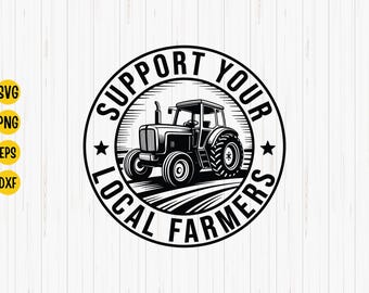 Farm Tractor SVG: Country Strong Farmer Clipart (Digital Download)