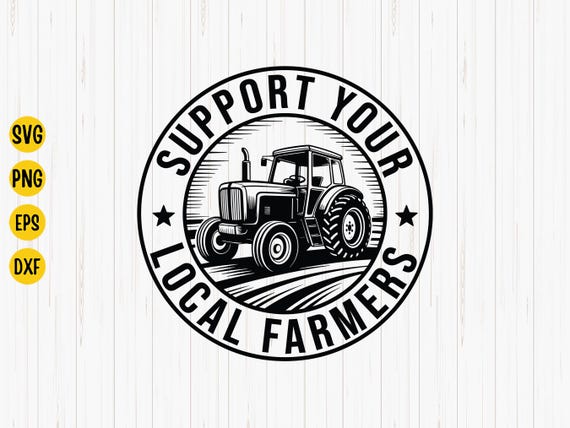 Farm Tractor SVG: Country Strong Farmer Clipart (Digital Download)