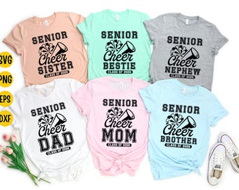 Senior Cheer Family 2026 SVG Bundle: Graduation Shirt Design (Digital Download