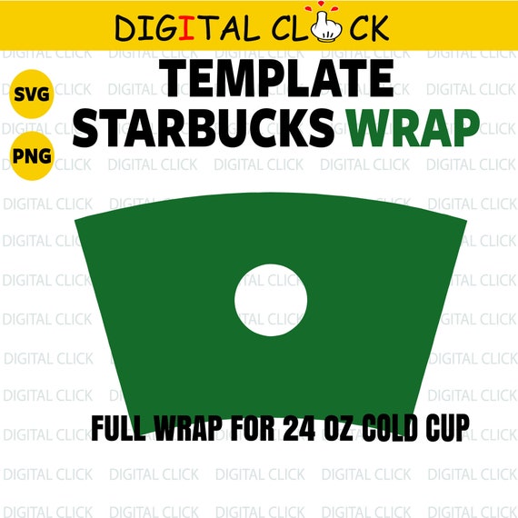 Download Full Wrap Template for Starbucks cup 24 oz Svg Png logo | Etsy