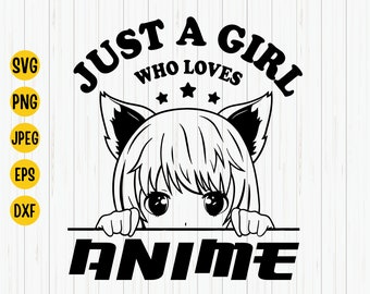 Anime Girl SVG: Manga Lover Clipart (Digital Download)