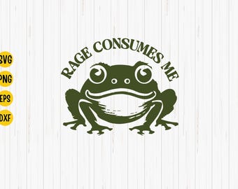Rage Frog Meme SVG: Mental Health Shirt Cut File (Digital Download)
