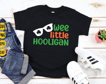 Wee Little Hooligan St Patricks Day SVG: Lucky Kid Shirt (Digital File)