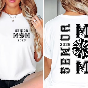 Senior Cheer Mom 2026 SVG: Graduation Shirt Design (Digital File)