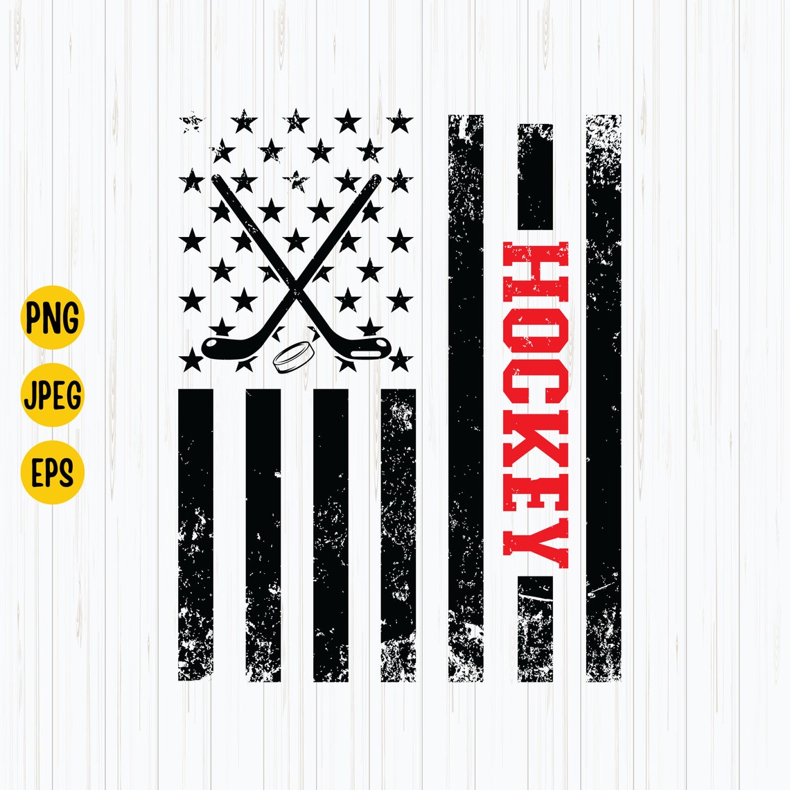 American Flag Hockey Png Hockey Png Patriotic Gift American - Etsy
