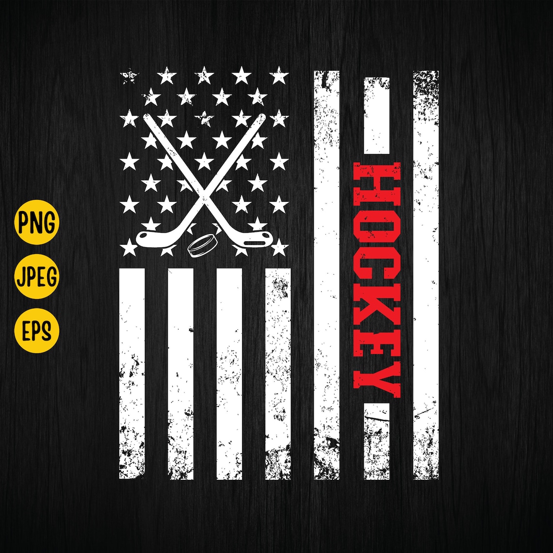 American Flag Hockey Png Hockey Png Patriotic Gift American - Etsy