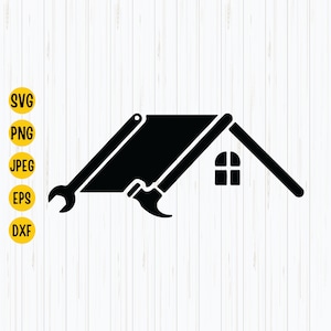 Roofer Logo: Construction Company Design (SVG, PNG, JPG)
