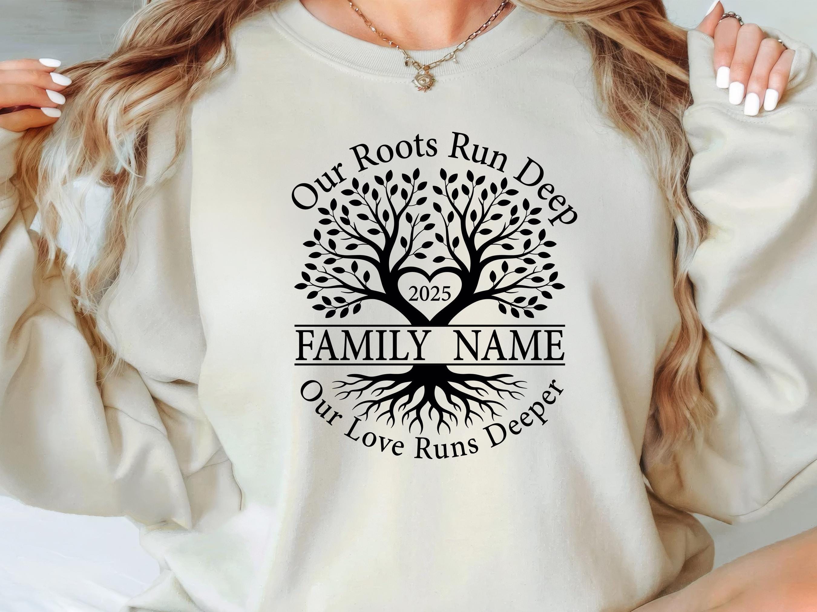 Custom Family Reunion Tree SVG: Personalized Last Name Design (digital ...