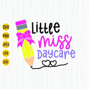 Kleine Miss Kita Svg, Erster Schultag Svg, Back to School Svg, Kita Svg, Mädchen Shirt Design, Cricut, Sofort Download