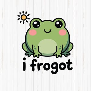 Rolig groda-ordvits SVG: Kawaii djurclipart för skjorta, mugg, klistermärke (digital nedladdning)