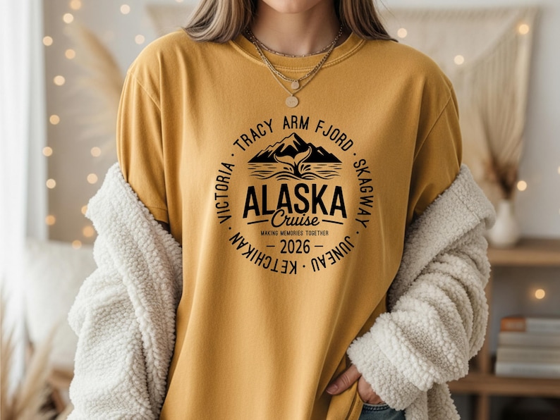 Personalized Alaska Cruise 2026 SVG, Family Alaska Cruise Trip, Custom Alaska Cruise Vacation SVG, Cruise 2026 Digital Download