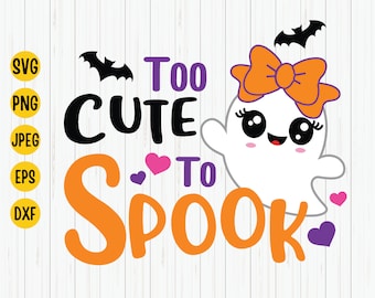 Halloween Ghost SVG, Girl Spooky Shirt Design (Digital Download