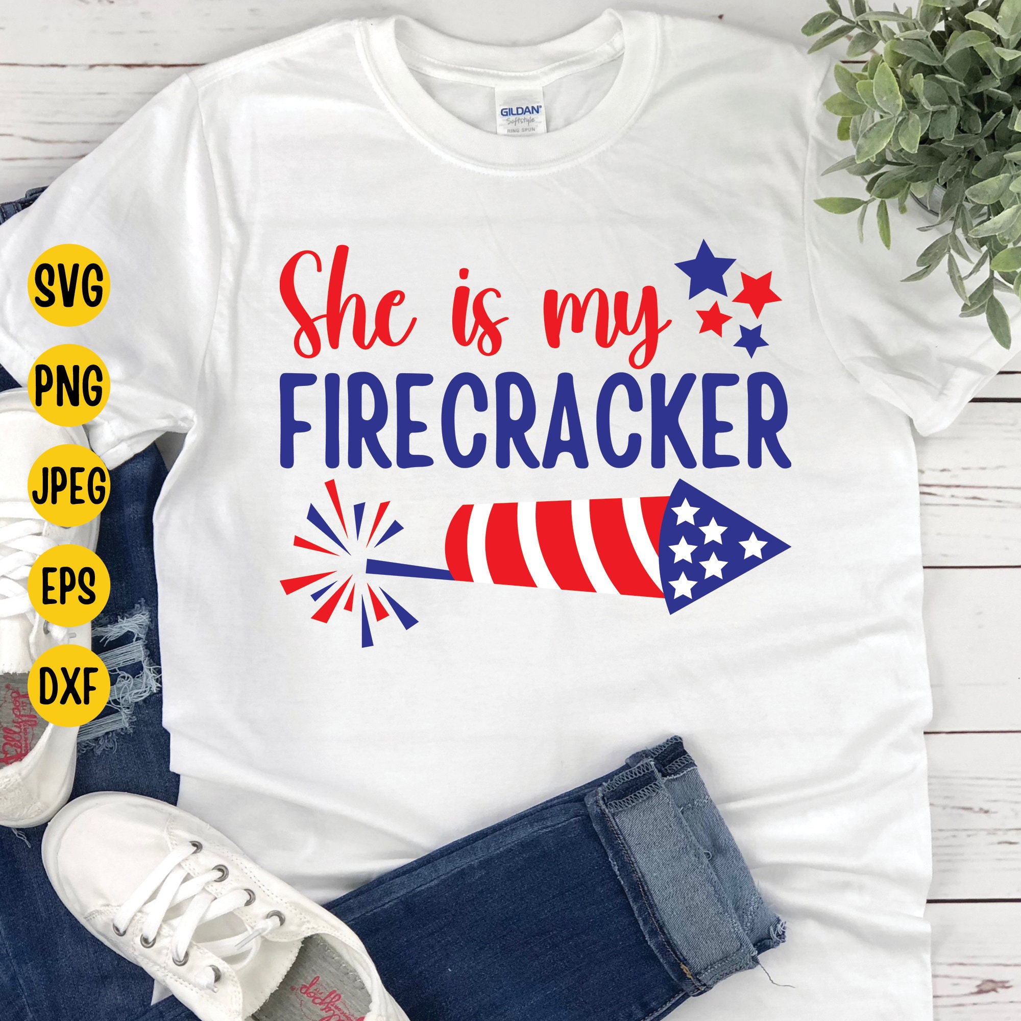 She's My Firecracker, I'm His Sparkler Svg, 4th of July