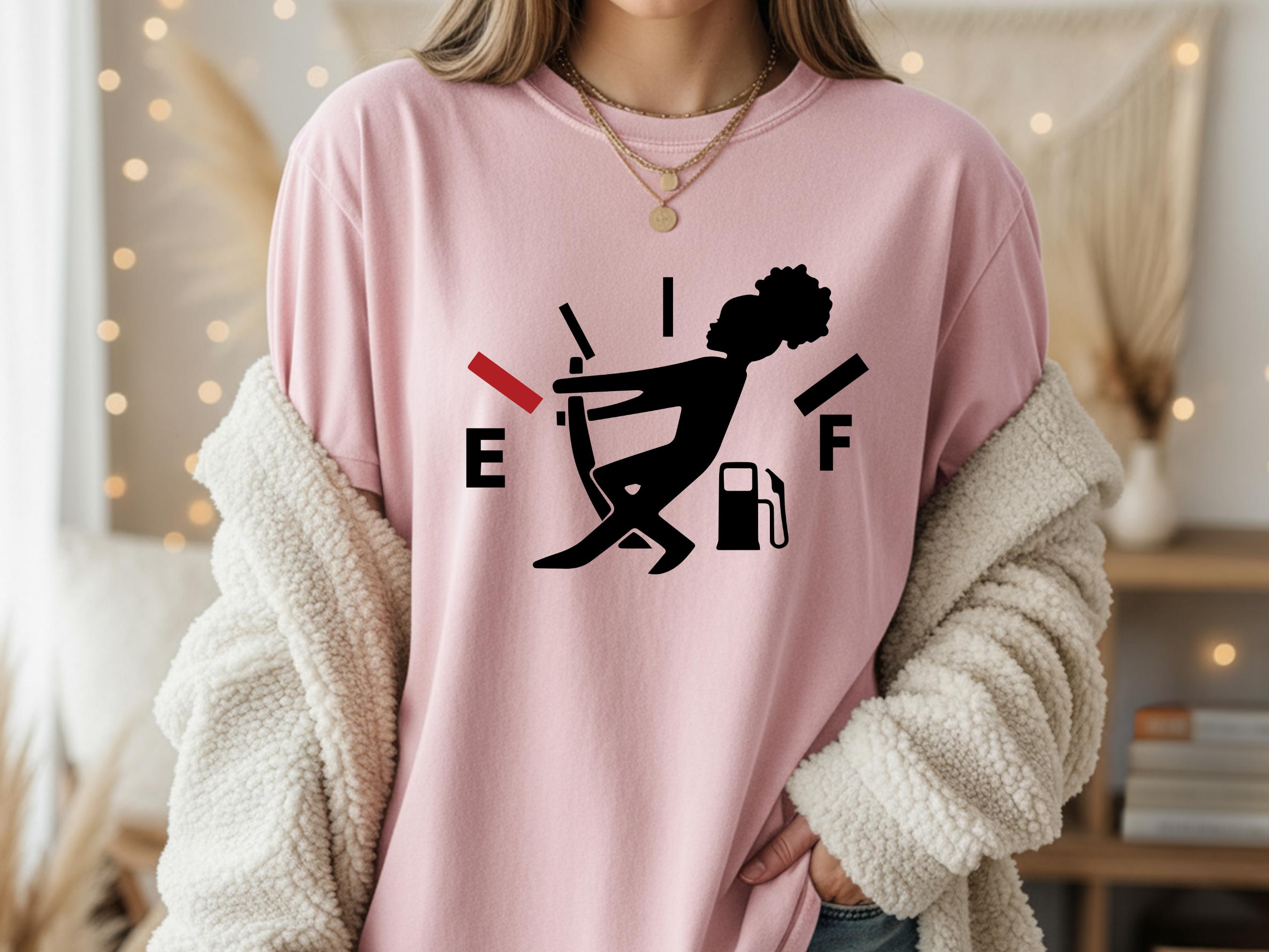 Funny Empty Gas Tank Girl SVG: Fuel Gauge Cricut File (digital