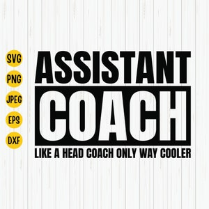 Assistant Coach SVG: Cooler Coach Design (Digital Download)